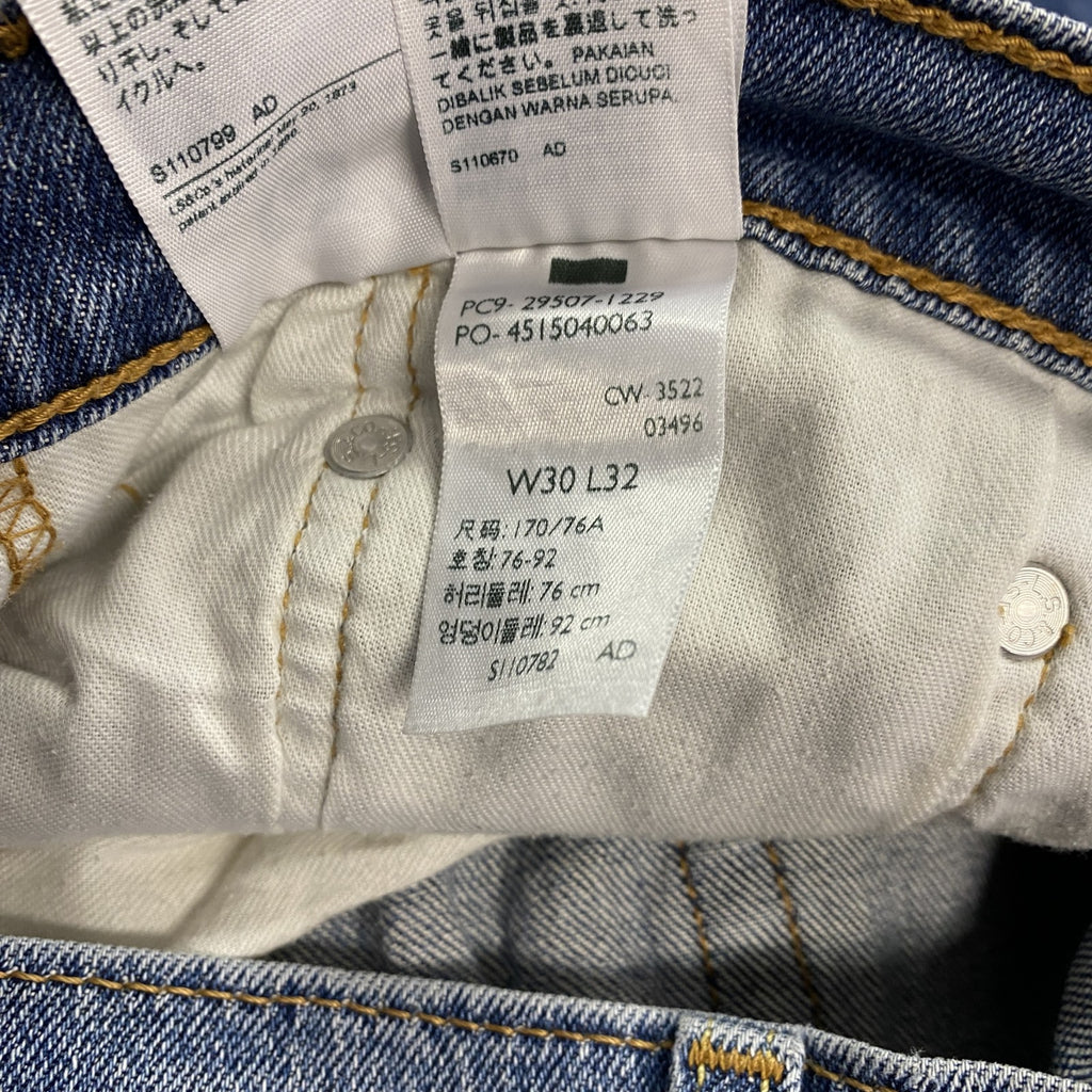 Levi's　リーバイス　502　デニムパンツ/ジーンズ　ジップフライ　縦落ち　フェード　インディゴ　W30サイズ