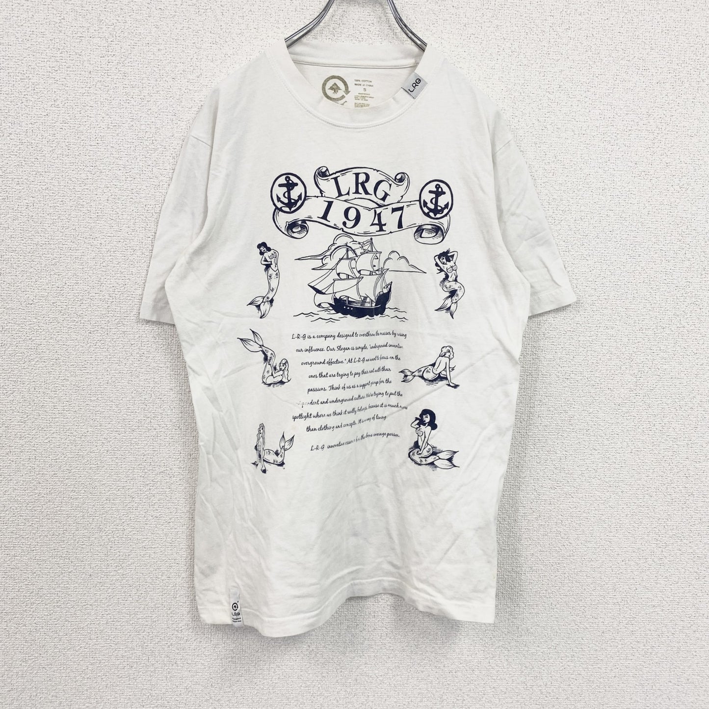 LRG　半袖プリントTシャツ　白　ホワイト　Sサイズ