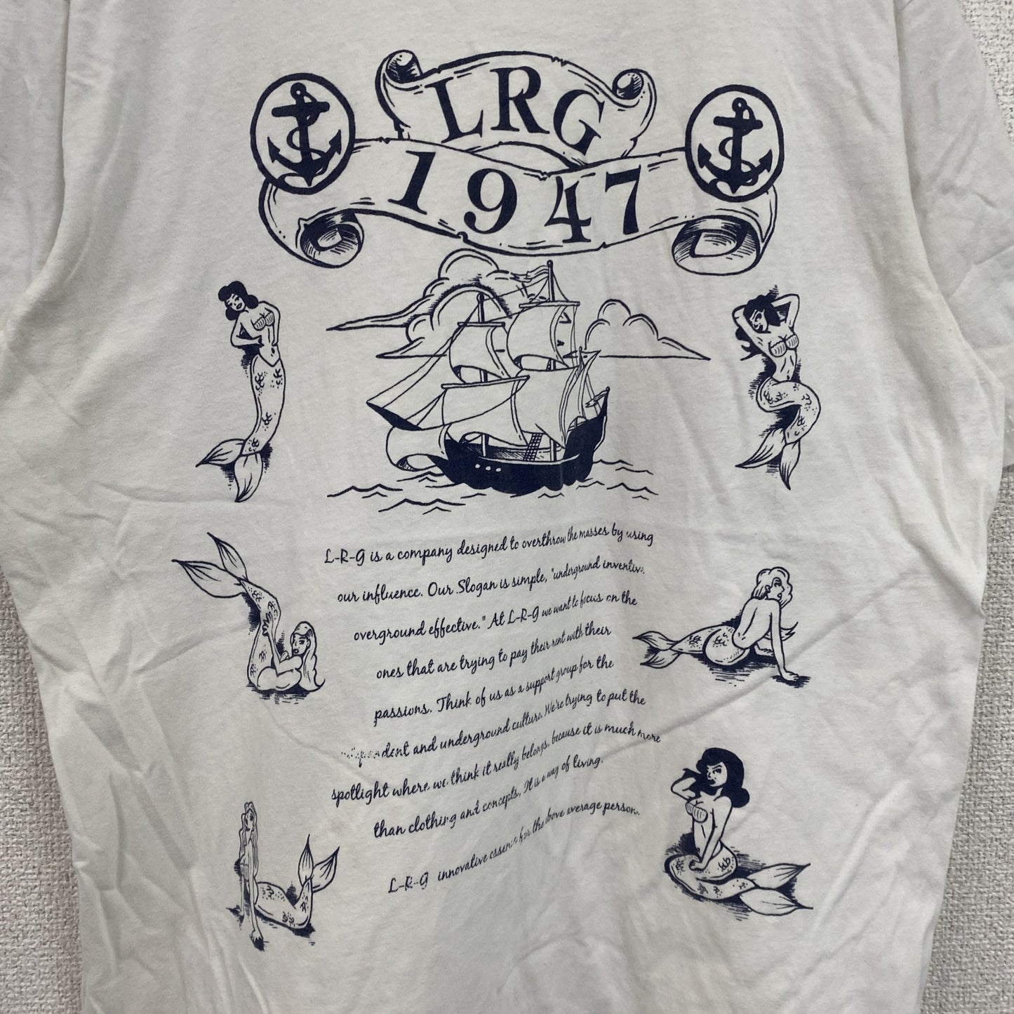 LRG　半袖プリントTシャツ　白　ホワイト　Sサイズ