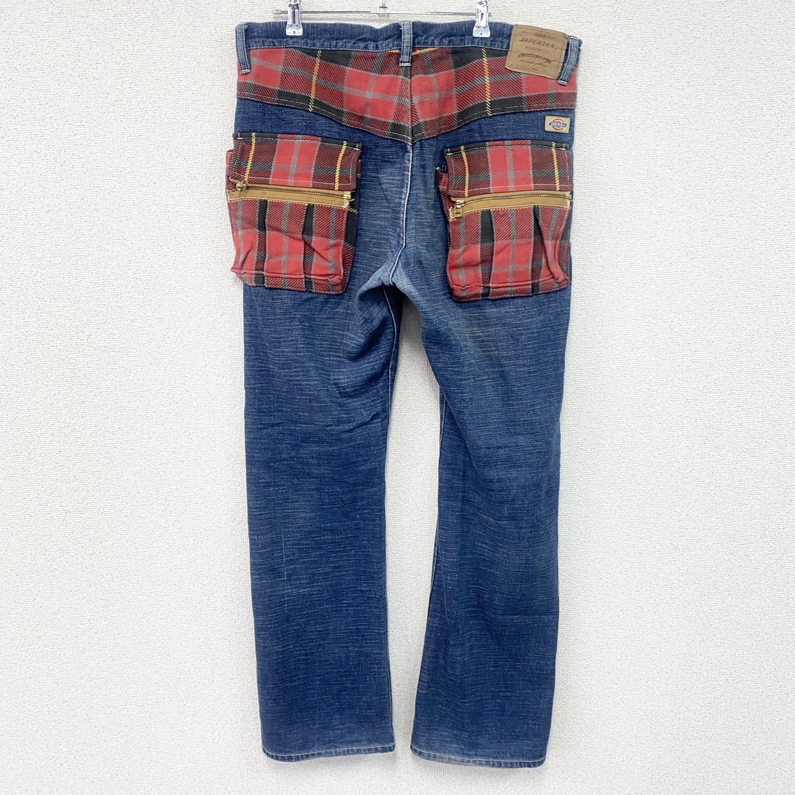 Dickies　ディッキーズ　デニムパンツ/ジーンズ　ジップポケット　チェック柄　ジップフライ　インディゴ　W36サイズ