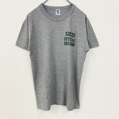 古着 used　RUSSELL ATHLETIC　半袖プリントTシャツ　グレー　シングルステッチ　90s　US製　XLサイズ