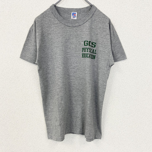 古着 used　RUSSELL ATHLETIC　半袖プリントTシャツ　グレー　シングルステッチ　90s　US製　XLサイズ