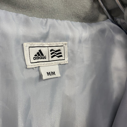 adidas　アディダス　フルジップ中綿ジャケット　灰色　グレー　Mサイズ