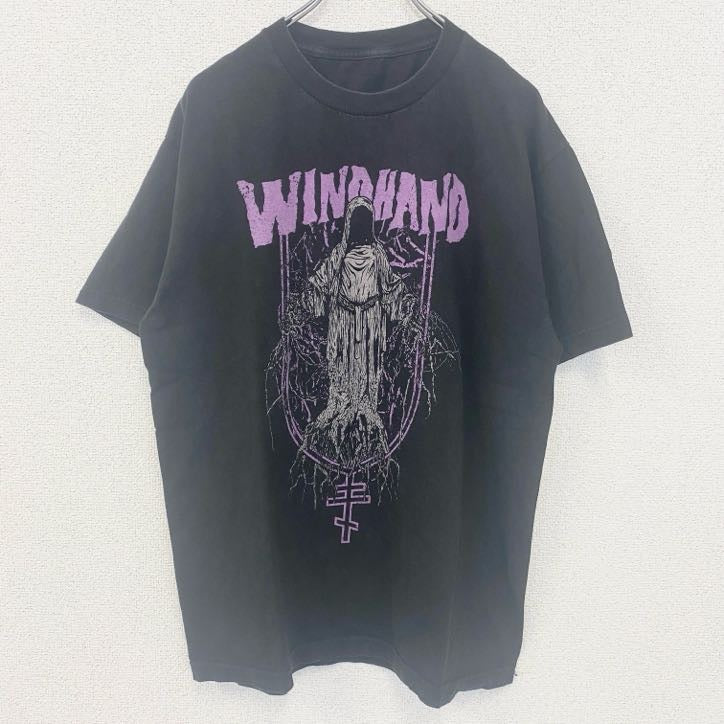 古着 used　WINDHAND　ウィンドハンド　ドゥームメタル　半袖バンドプリントビッグTシャツ　バンT　アメリカ　USA　黒
