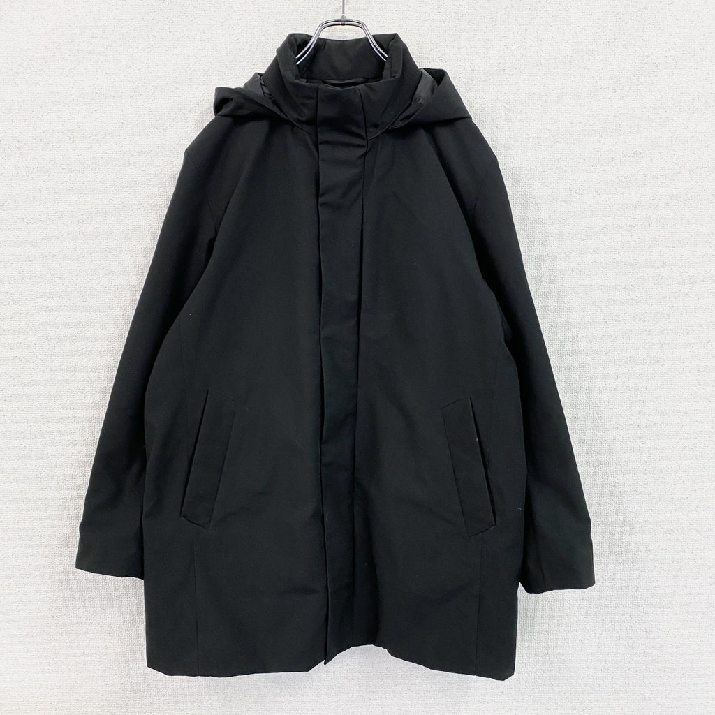 UNIQLO　ユニクロ　ハイブリッドダウンコート　ダウン90%　比翼仕立て　黒　ブラック　XLサイズ
