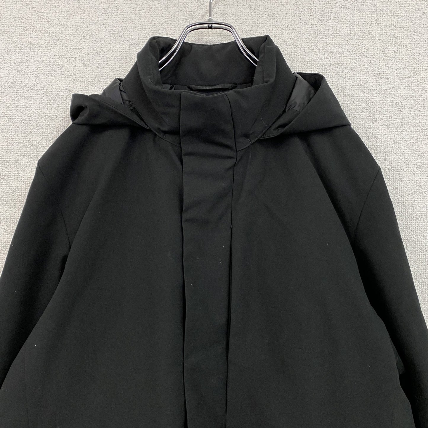 UNIQLO　ユニクロ　ハイブリッドダウンコート　ダウン90%　比翼仕立て　黒　ブラック　XLサイズ