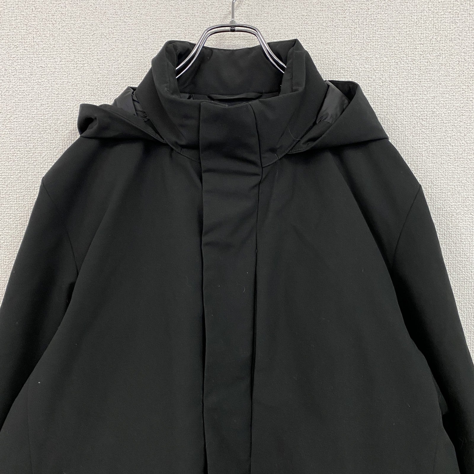 UNIQLO　ユニクロ　ハイブリッドダウンコート　ダウン90%　比翼仕立て　黒　ブラック　XLサイズ