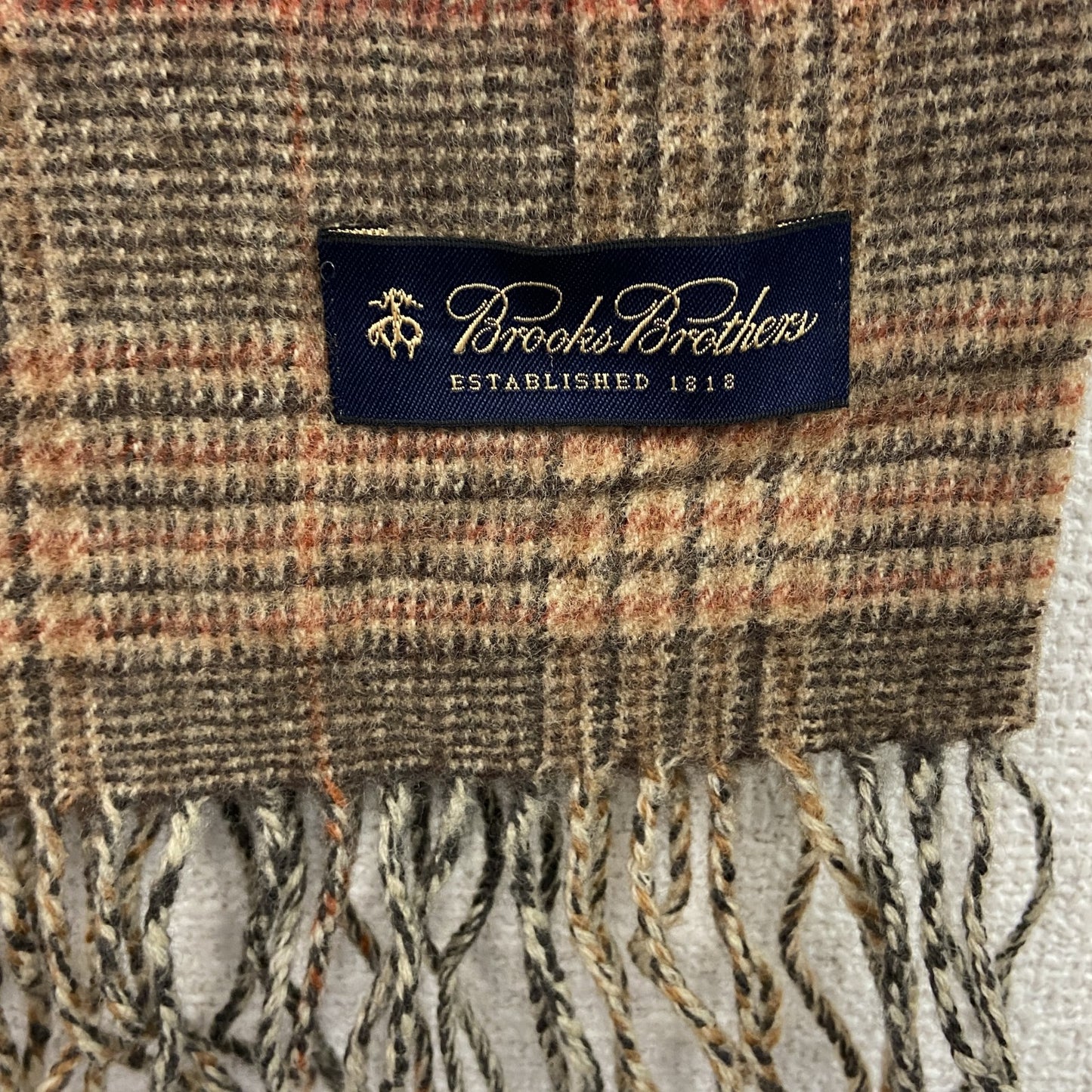 Brooks Brothers　ブルックスブラザーズ　マフラー　チェック柄　ブラウン　