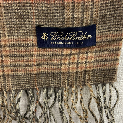 Brooks Brothers　ブルックスブラザーズ　マフラー　チェック柄　ブラウン　