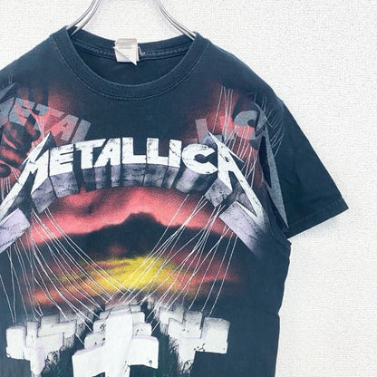 古着 used　GILDAN　ギルダン　半袖プリントTシャツ　METALLICA　メタリカ　バンド　バンT　黒　ブラック　Sサイズ