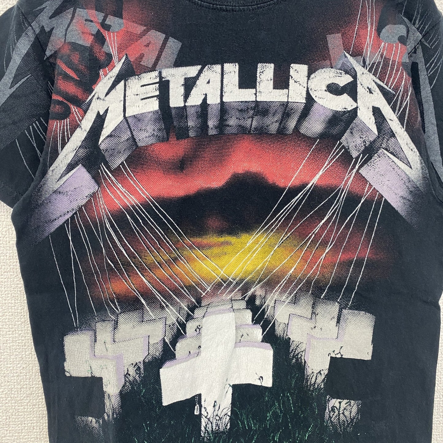 古着 used　GILDAN　ギルダン　半袖プリントTシャツ　METALLICA　メタリカ　バンド　バンT　黒　ブラック　Sサイズ