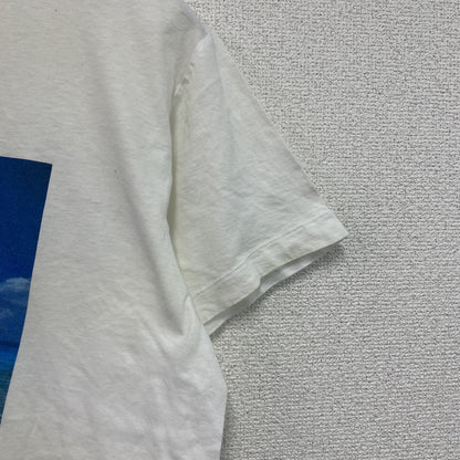 半袖プリントTシャツ　シングルステッチ　白　ホワイト