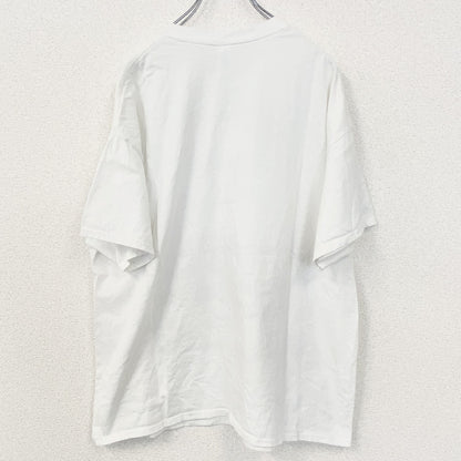 古着 used　GILDAN ギルダン　半袖HIPHOPプリントTシャツ　白　クルーネック　グランドセフトオート　XLサイズ