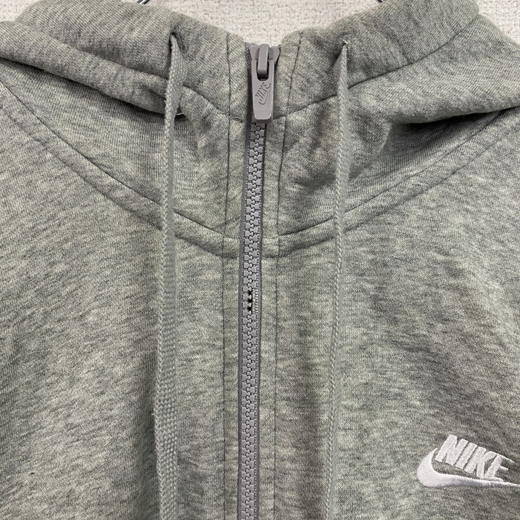 NIKE　ナイキ　フルジップスウェットパーカー/フーディー　スウッシュ　灰色　霜降りグレー　Lサイズ