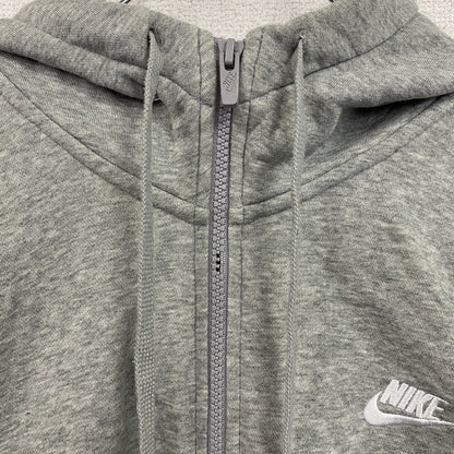 NIKE　ナイキ　フルジップスウェットパーカー/フーディー　スウッシュ　灰色　霜降りグレー　Lサイズ