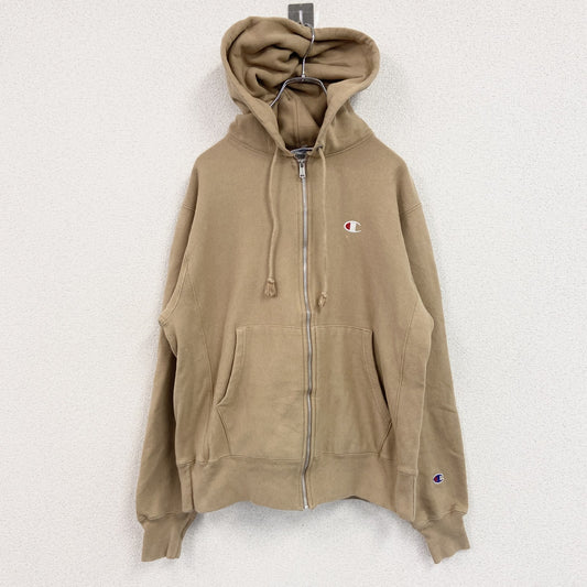 Champion　チャンピオン　リバースウィーブ　フルジップスウェットパーカー/フーディー　ベージュ　XLサイズ