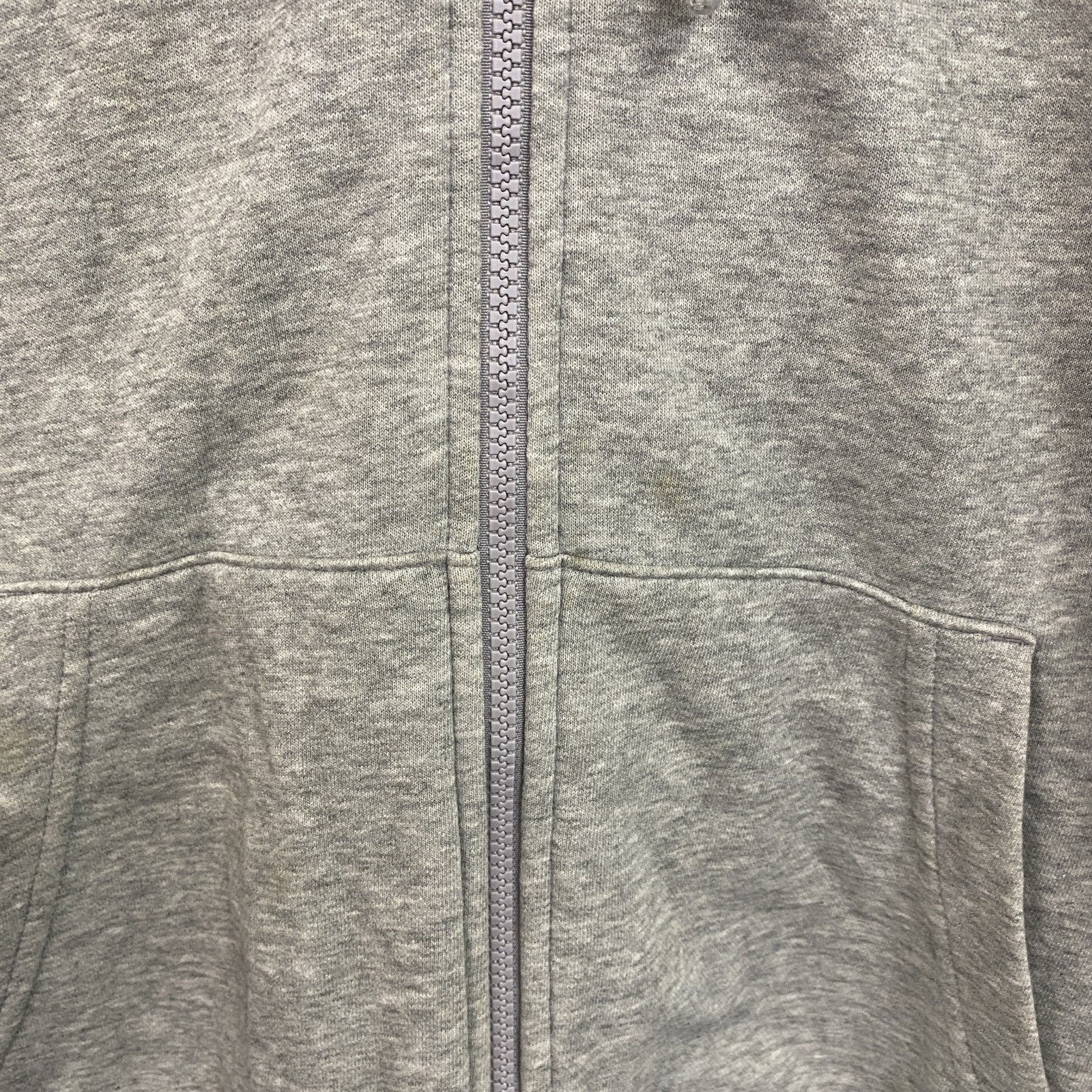 NIKE　ナイキ　フルジップスウェットパーカー/フーディー　スウッシュ　灰色　霜降りグレー　Lサイズ