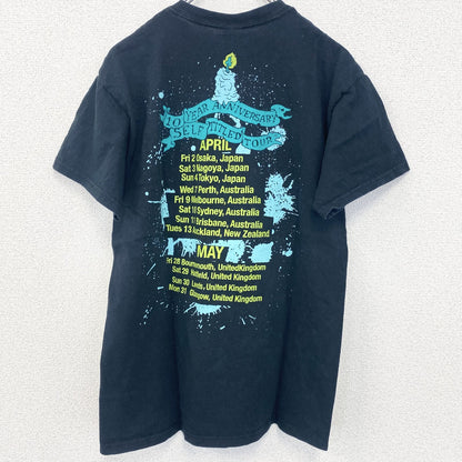 古着 used　GILDAN　ギルダン　半袖プリントTシャツ　ニュー・ファウンド・グローリー　10周年　記念　ネイビー　Mサイズ
