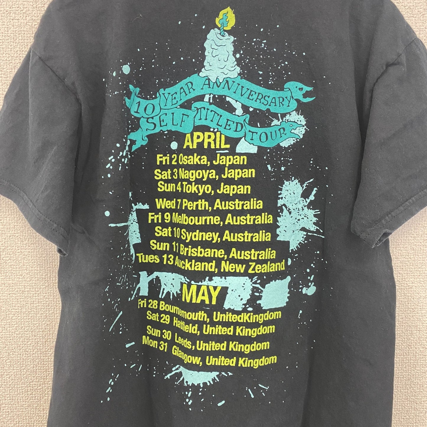 古着 used　GILDAN　ギルダン　半袖プリントTシャツ　ニュー・ファウンド・グローリー　10周年　記念　ネイビー　Mサイズ