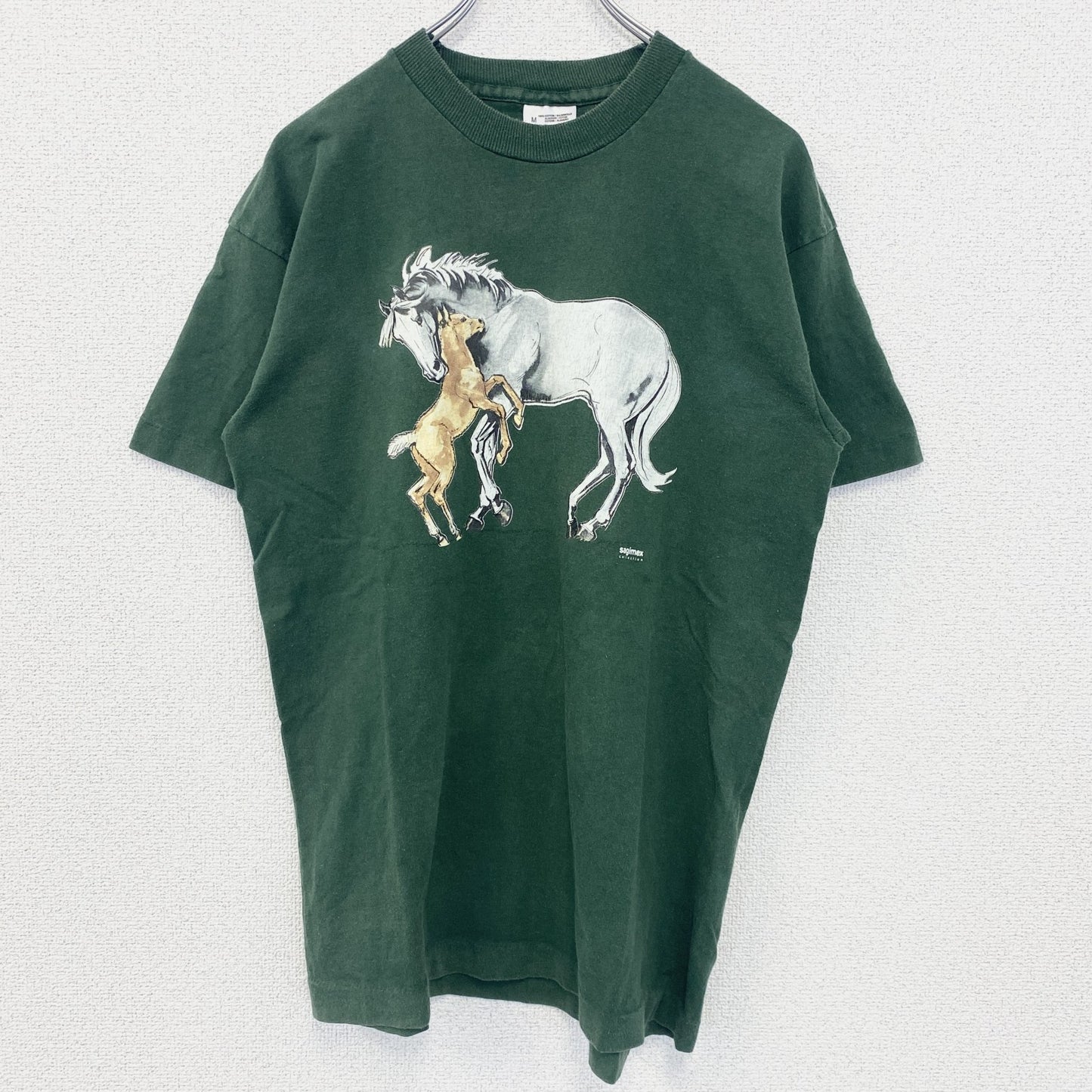 古着 used　SCREENSTARS　半袖プリントTシャツ　ヴィンテージ　シングルステッチ　緑　グリーン　90s　Mサイズ