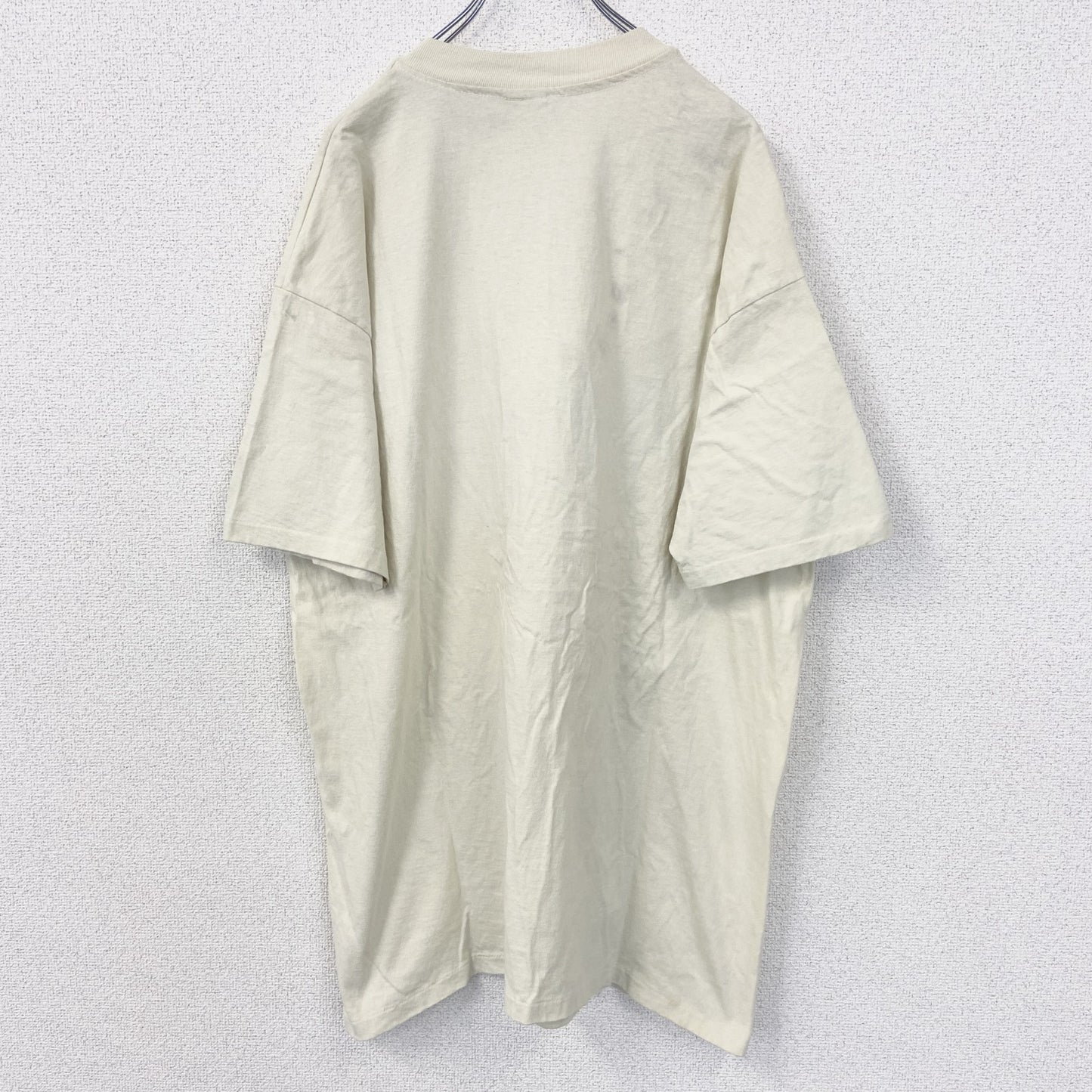 古着 used　anvil　半袖プリントTシャツ　黄色　クルーネック　シングルステッチ　US製　クルーネック　90s　XXLサイズ