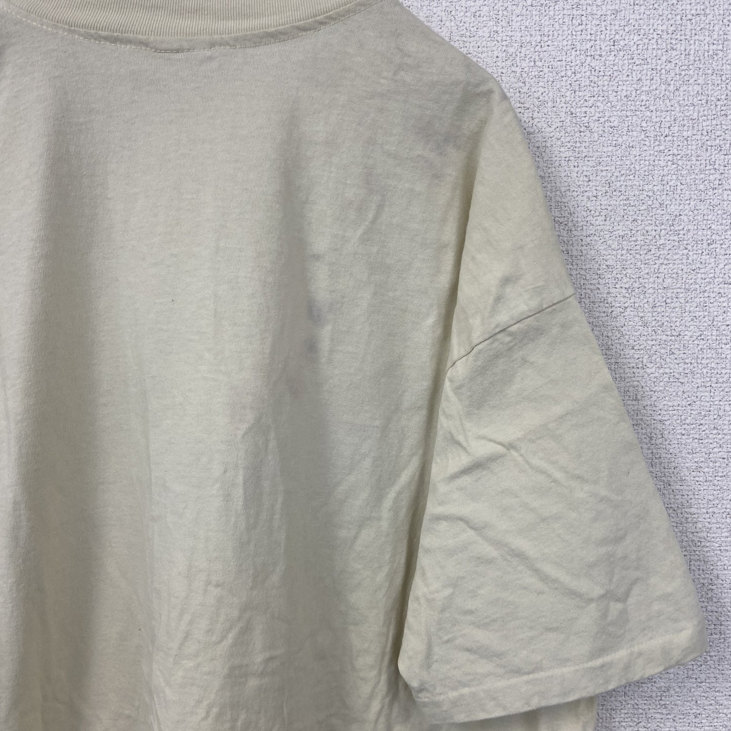 古着 used　anvil　半袖プリントTシャツ　黄色　クルーネック　シングルステッチ　US製　クルーネック　90s　XXLサイズ