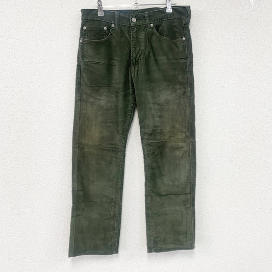 Levi's　リーバイス　505　コーデュロイパンツ　ジップフライ　緑　グリーン　W34サイズ