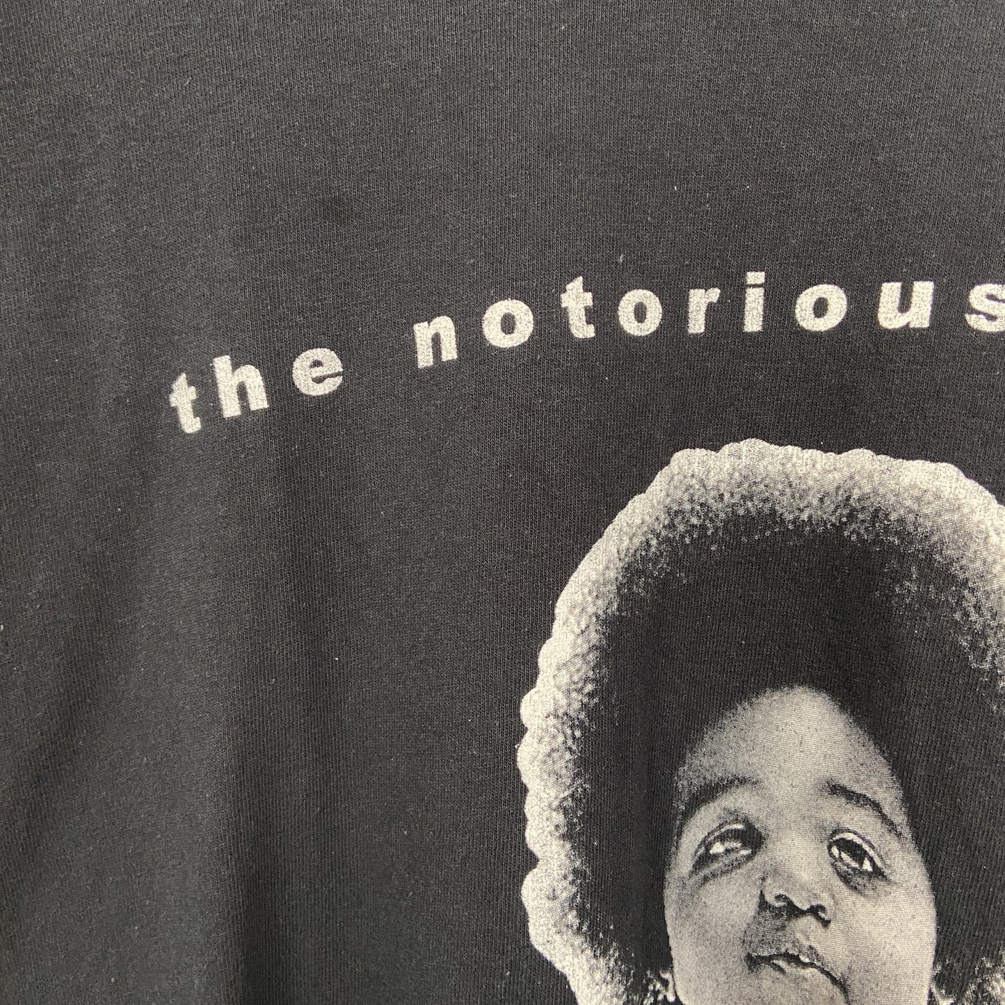 古着 used　B.I.G.　半袖プリントTシャツ　the notorious　赤ちゃん　BIGGIE　名盤　黒　XLサイズ