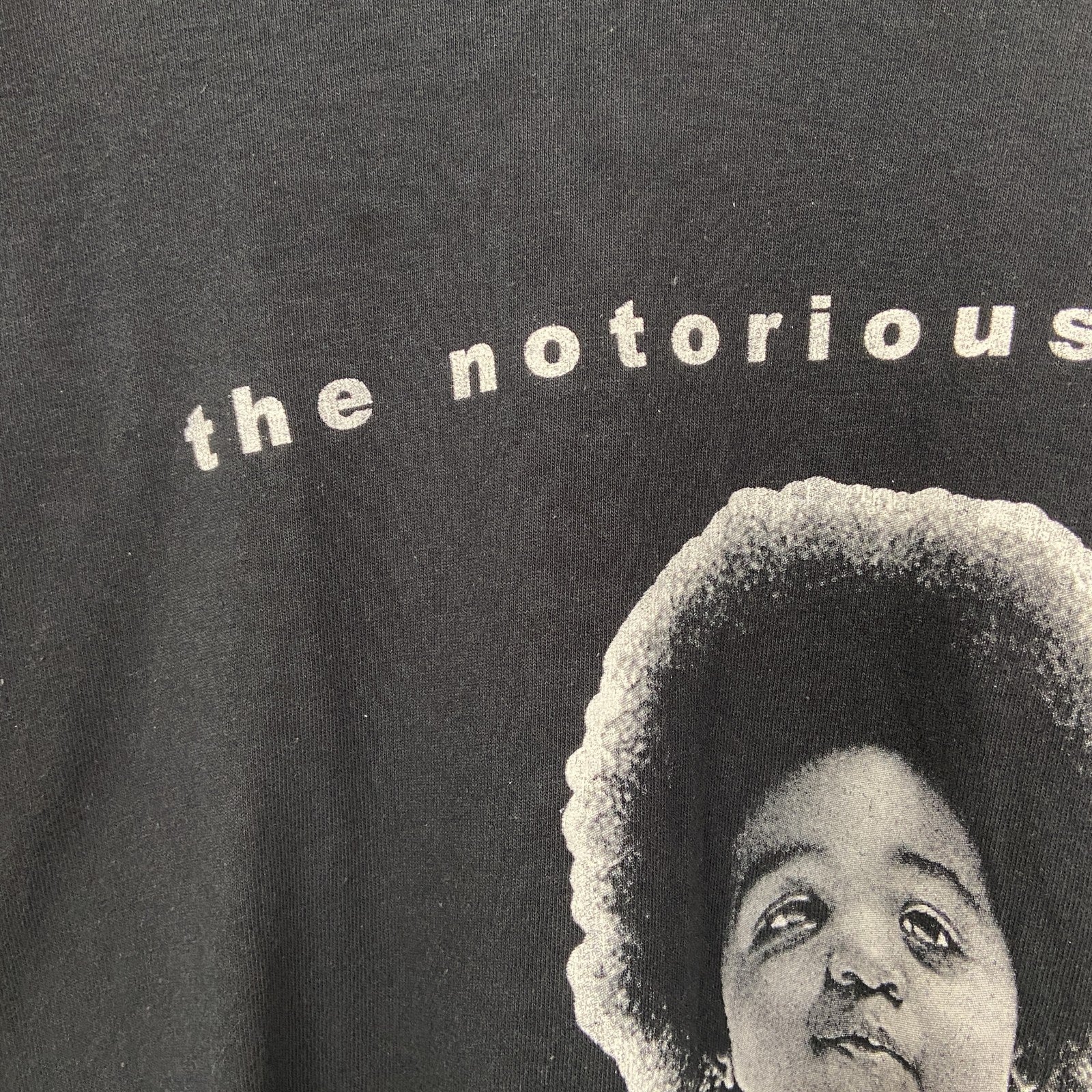 古着 used　B.I.G.　半袖プリントTシャツ　the notorious　赤ちゃん　BIGGIE　名盤　黒　XLサイズ