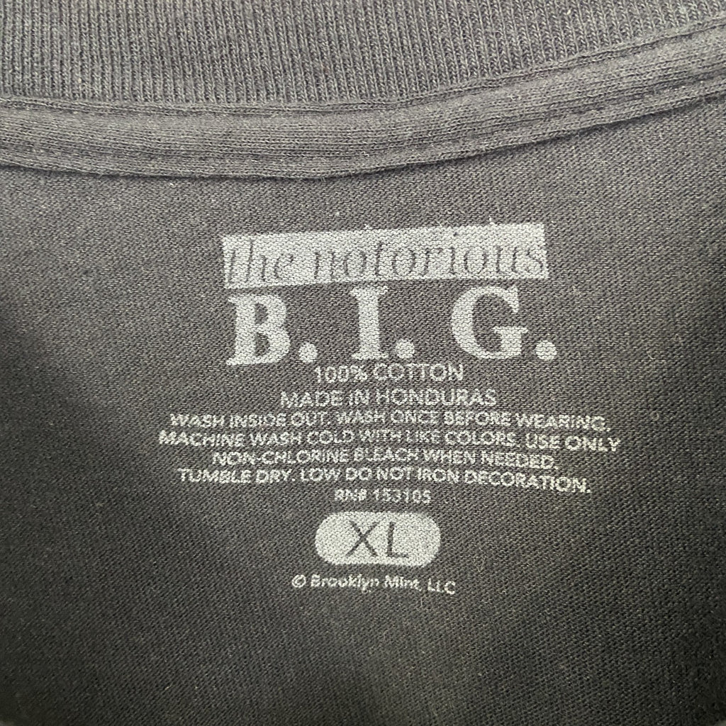 古着 used　B.I.G.　半袖プリントTシャツ　the notorious　赤ちゃん　BIGGIE　名盤　黒　XLサイズ