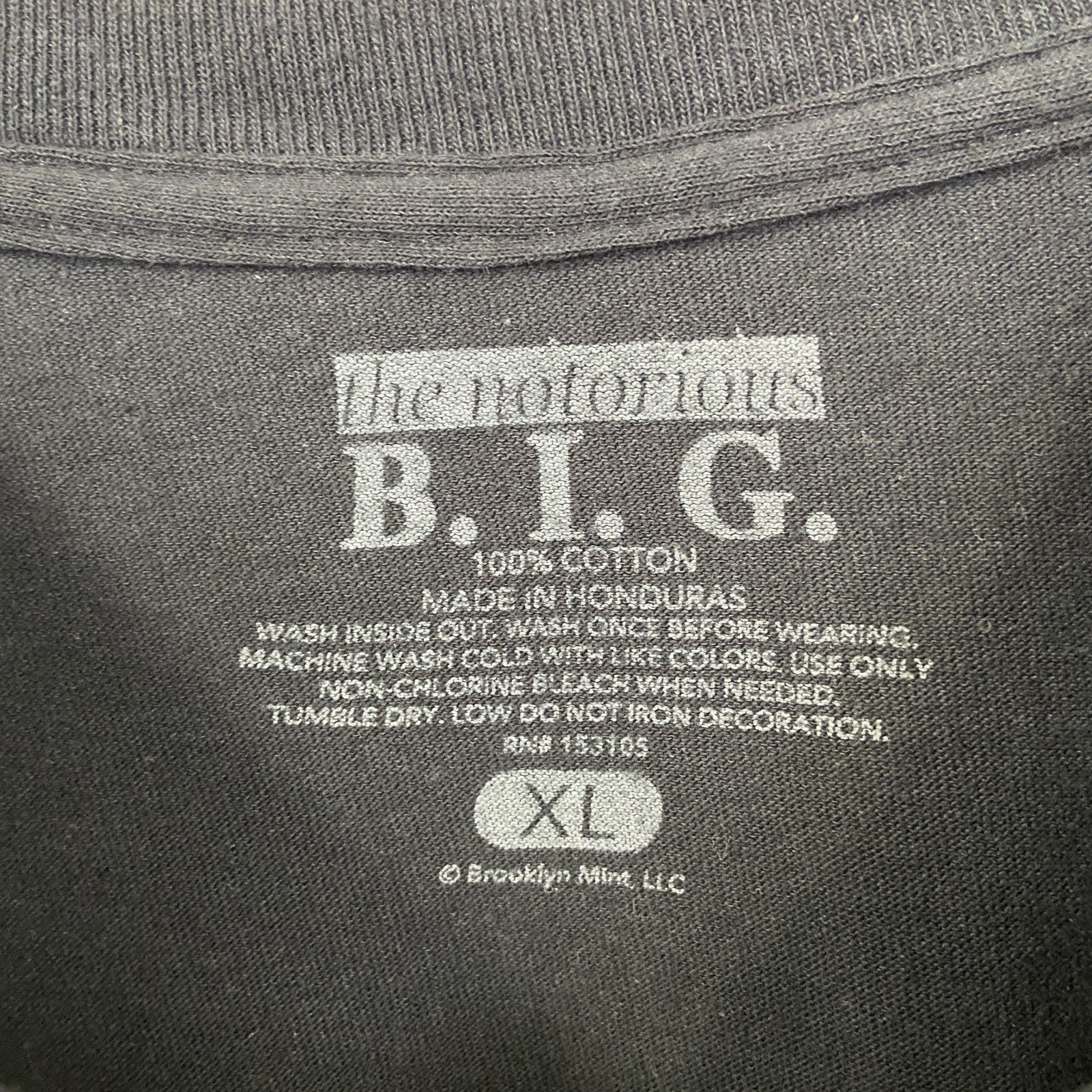 古着 used　B.I.G.　半袖プリントTシャツ　the notorious　赤ちゃん　BIGGIE　名盤　黒　XLサイズ