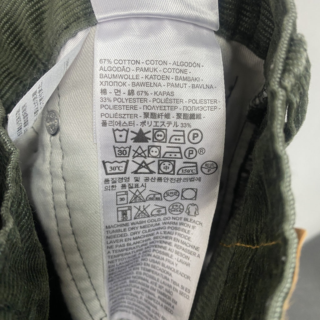 Levi's　リーバイス　505　コーデュロイパンツ　ジップフライ　緑　グリーン　W34サイズ