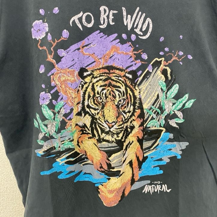 古着 used　collectlon plmkle　半袖プリントTシャツ　虎　トラ　タイガー　動物　アニマル　ネイビー　Mサイズ