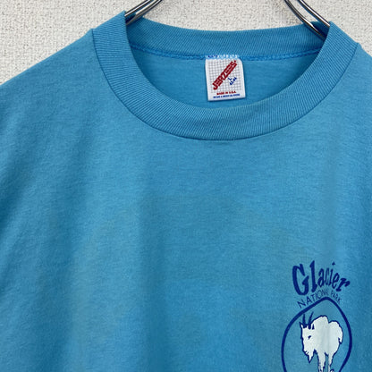 古着 used　JERZEES　ジャージーズ　半袖プリントTシャツ　羊　カジュアル　ブルー　シングルステッチ　90s　Lサイズ