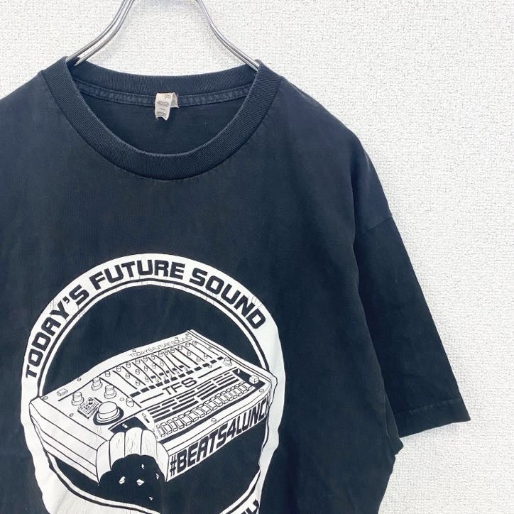 古着 used　ALSTYLE 　アルスタイル　半袖Tシャツ　Today's Future Sound　TFS　黒　Lサイズ
