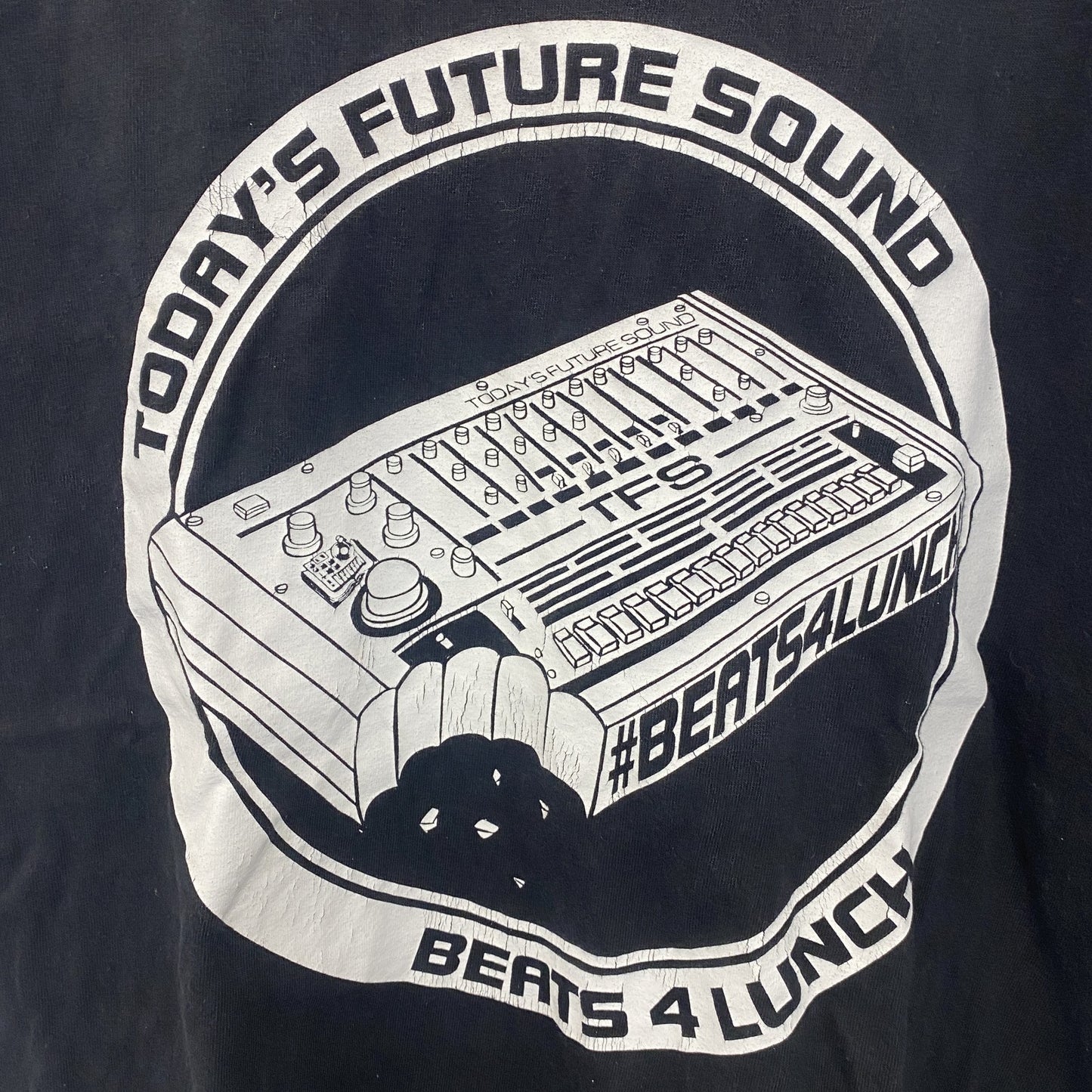 古着 used　ALSTYLE 　アルスタイル　半袖Tシャツ　Today's Future Sound　TFS　黒　Lサイズ