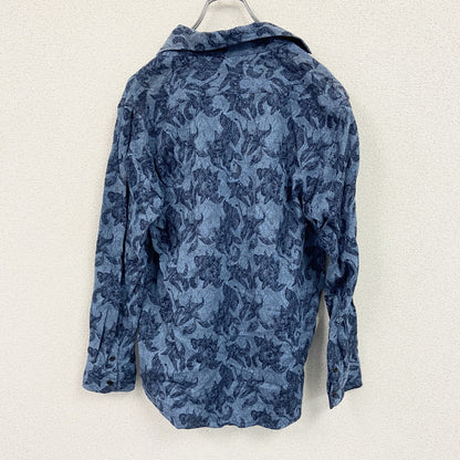 MEN'S BIGI　メンズビギ　長袖シャツ　花柄シャツ　青　ブルー　03サイズ