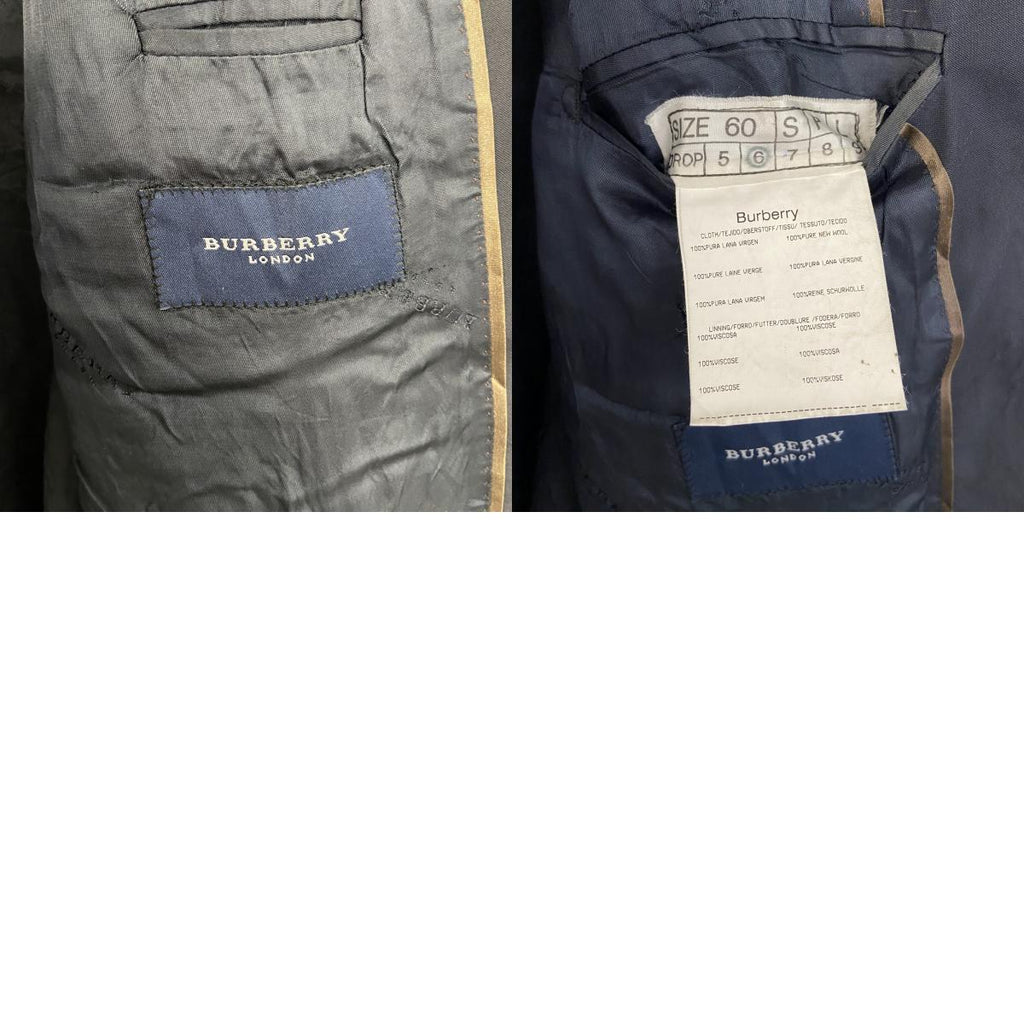 BURBERRY LONDON　バーバリーロンドン　テーラードジャケット　ブレザー　紺　ネイビー　60サイズ