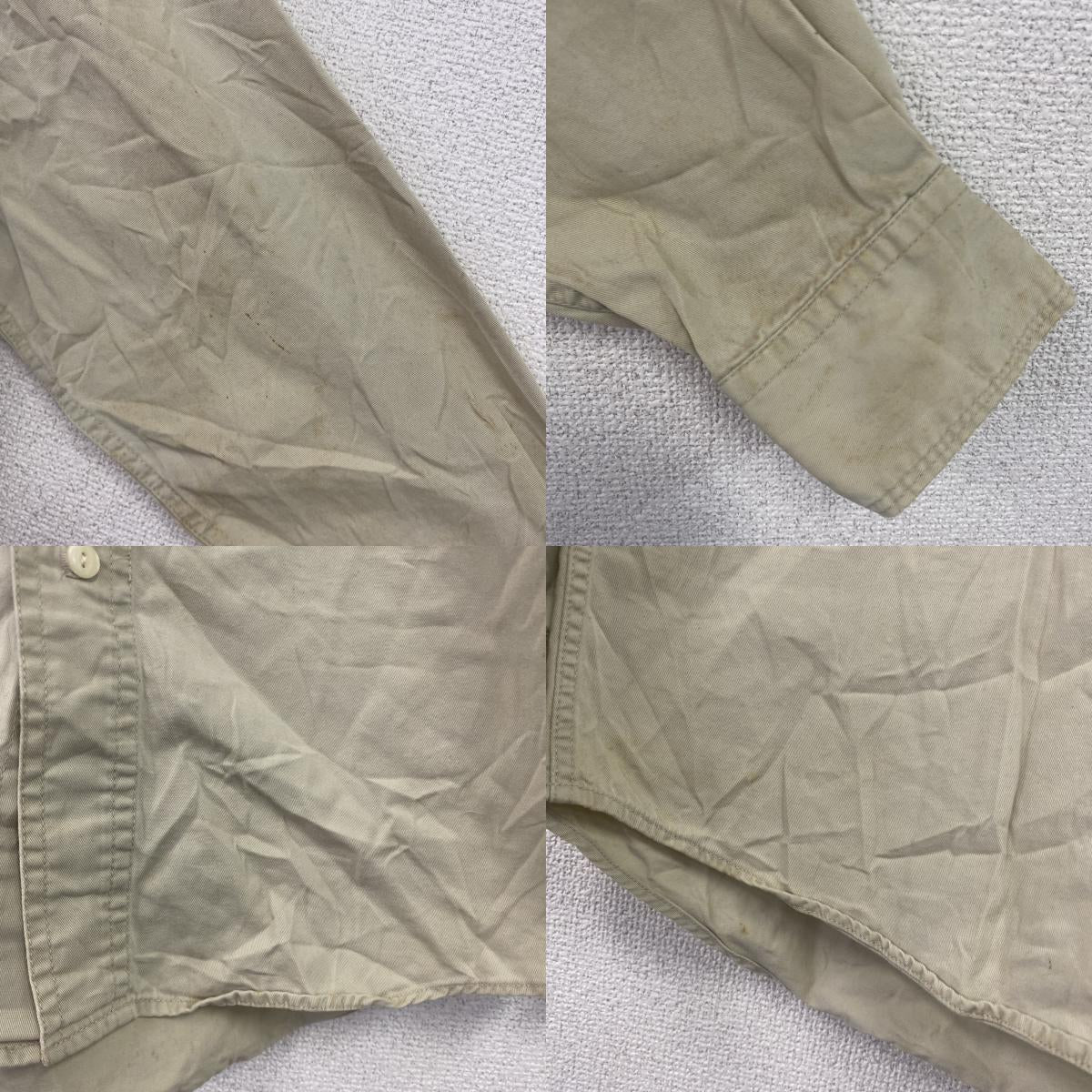 ～90s　OLD GAP　オールドギャップ　長袖シャツ　ヴィンテージ　ベージュ　Sサイズ
