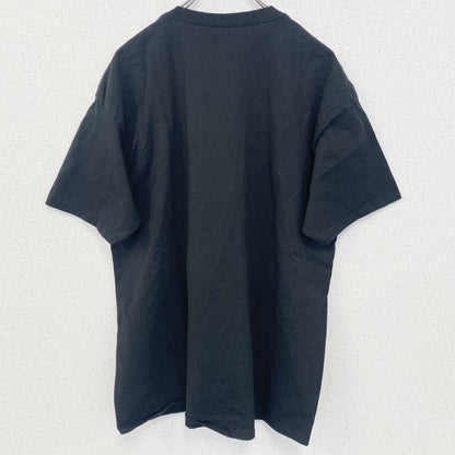 古着 used　Hanes 　ヘインズ　半袖プリントTシャツ　ドラマー　キャラクター　ドラム　黒　ブラック　XLサイズ