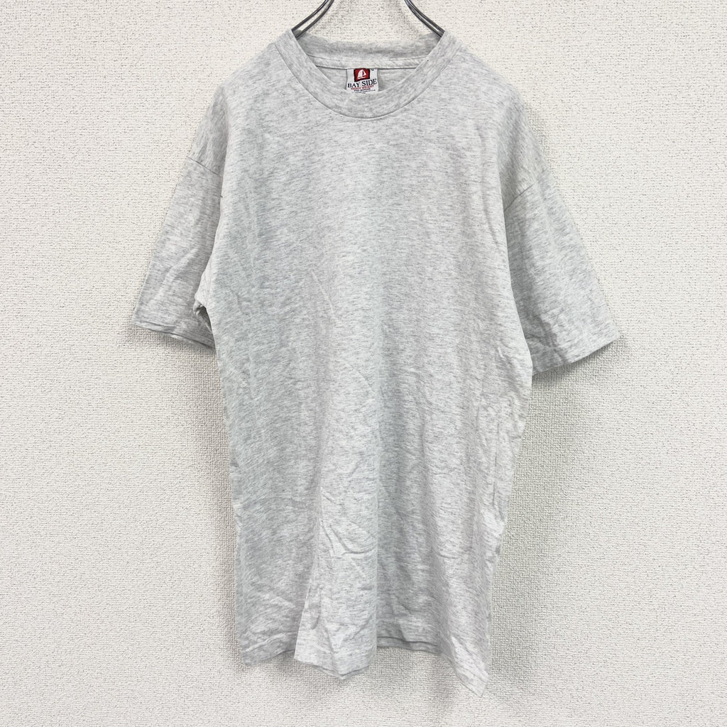 BAY SIDE　ベイサイド　半袖プリントTシャツ　霜降りグレー　Lサイズ