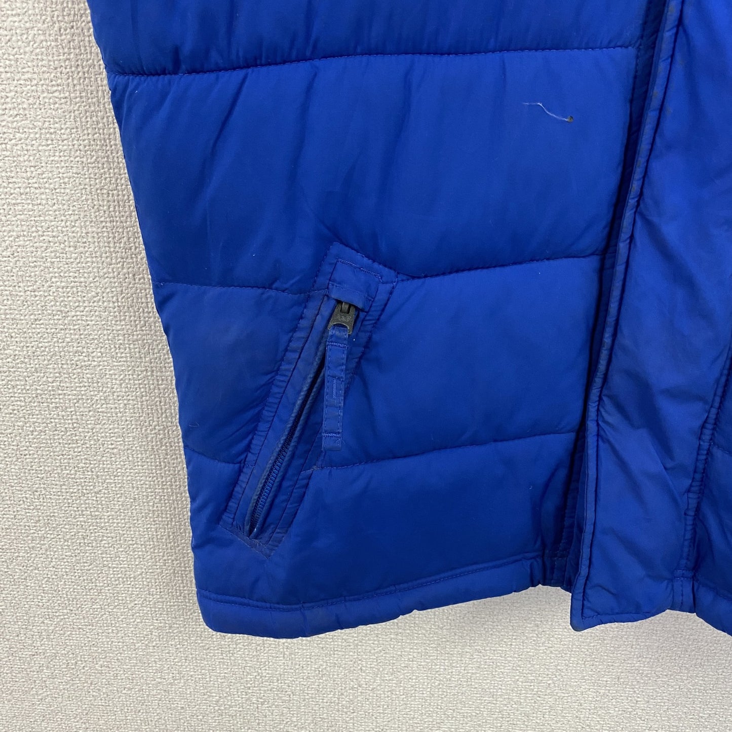 Abercrombie＆Fitch　アバクロンビー＆フィッチ　中綿ベスト　比翼仕立て　青　ブルー　Lサイズ
