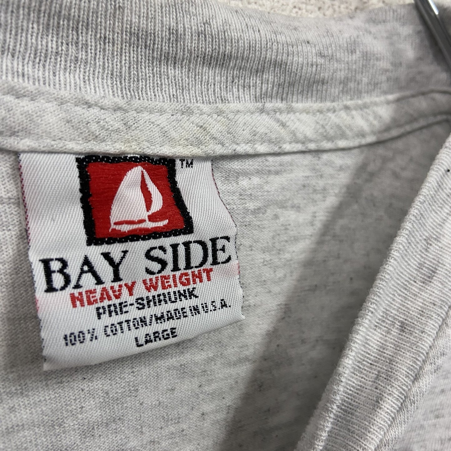 BAY SIDE　ベイサイド　半袖プリントTシャツ　霜降りグレー　Lサイズ