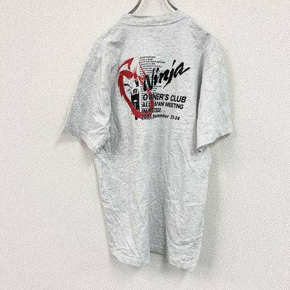 BAY SIDE　ベイサイド　半袖プリントTシャツ　霜降りグレー　Lサイズ