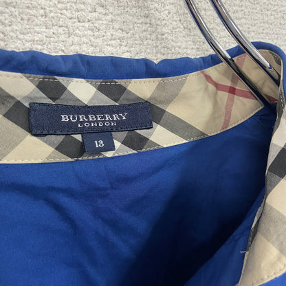 BURBERRY　バーバリー　半袖シャツ　青　ブルー　13サイズ