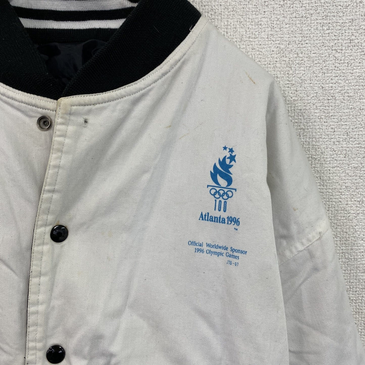 90s　アトランタオリンピック1996　Panasonic　スタジャン　リバーシブル　ホワイト　ブラック　XLサイズ