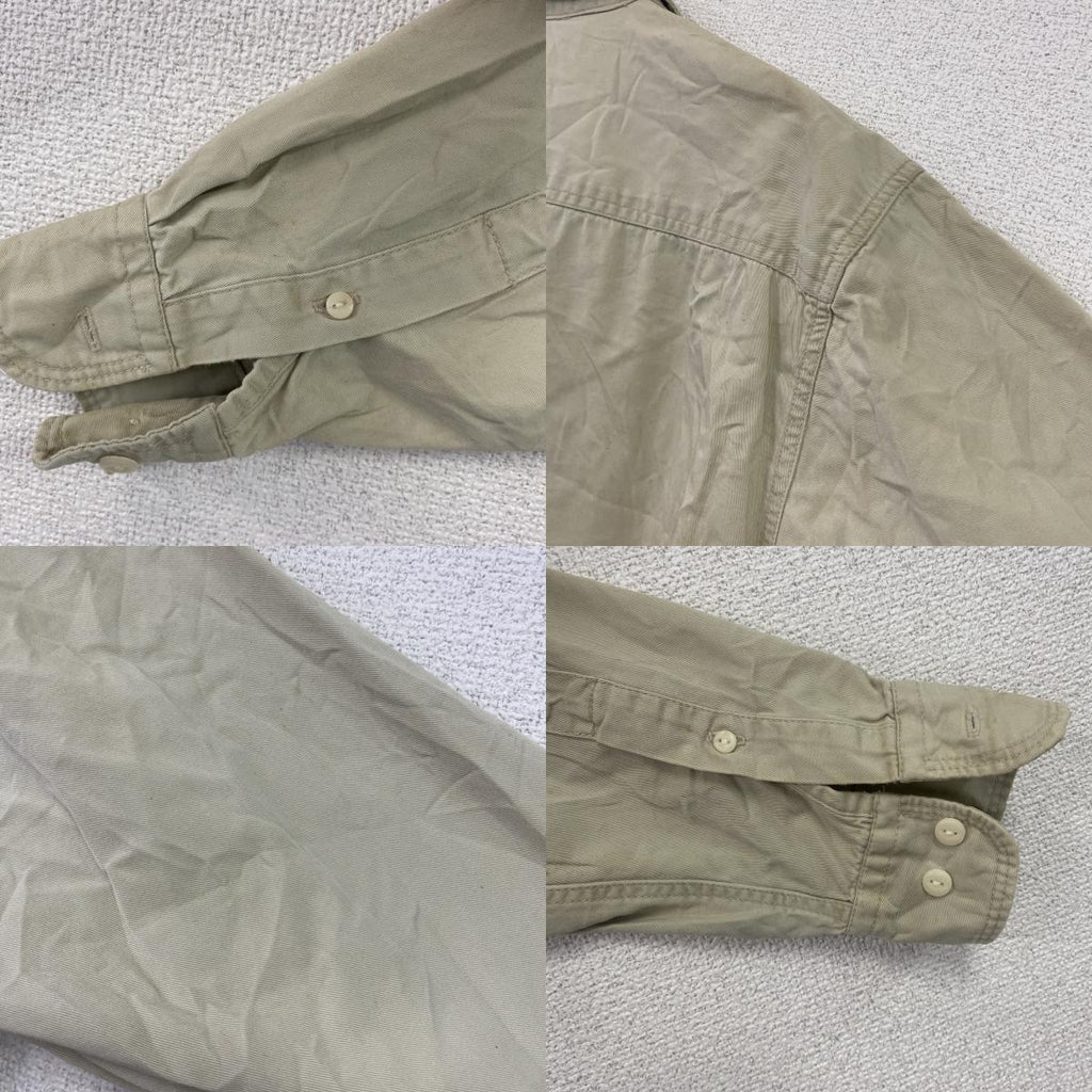 ～90s　OLD GAP　オールドギャップ　長袖シャツ　ヴィンテージ　ベージュ　Sサイズ