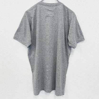 古着 used　TWO　TONE　半袖プリントTシャツ　ドクロ　スカル　ビッグプリント　レトロデザイン　グレー　Lサイズ