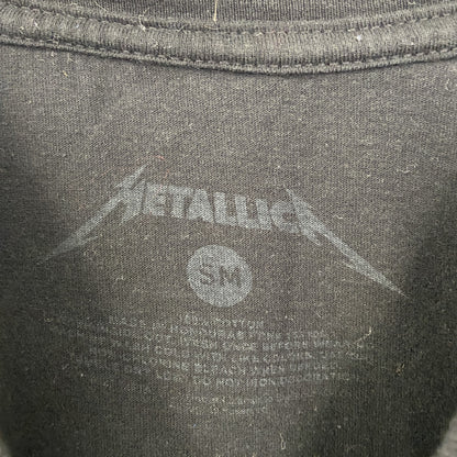 古着 used　METALLICA　メタリカ　半袖バンドプリントTシャツ　蛇　ロゴT　カジュアルデザイン　黒　ブラック　Mサイズ