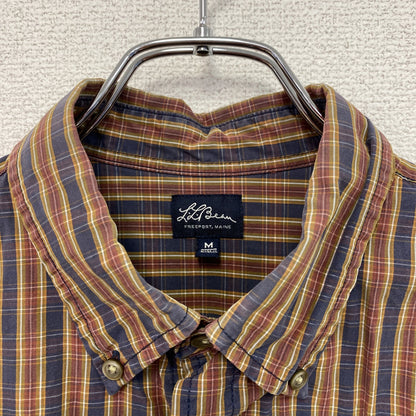 L.L.Bean　エルエルビーン　長袖ボタンダウンシャツ　チェック柄　フラップポケット　マルチカラー　Mサイズ